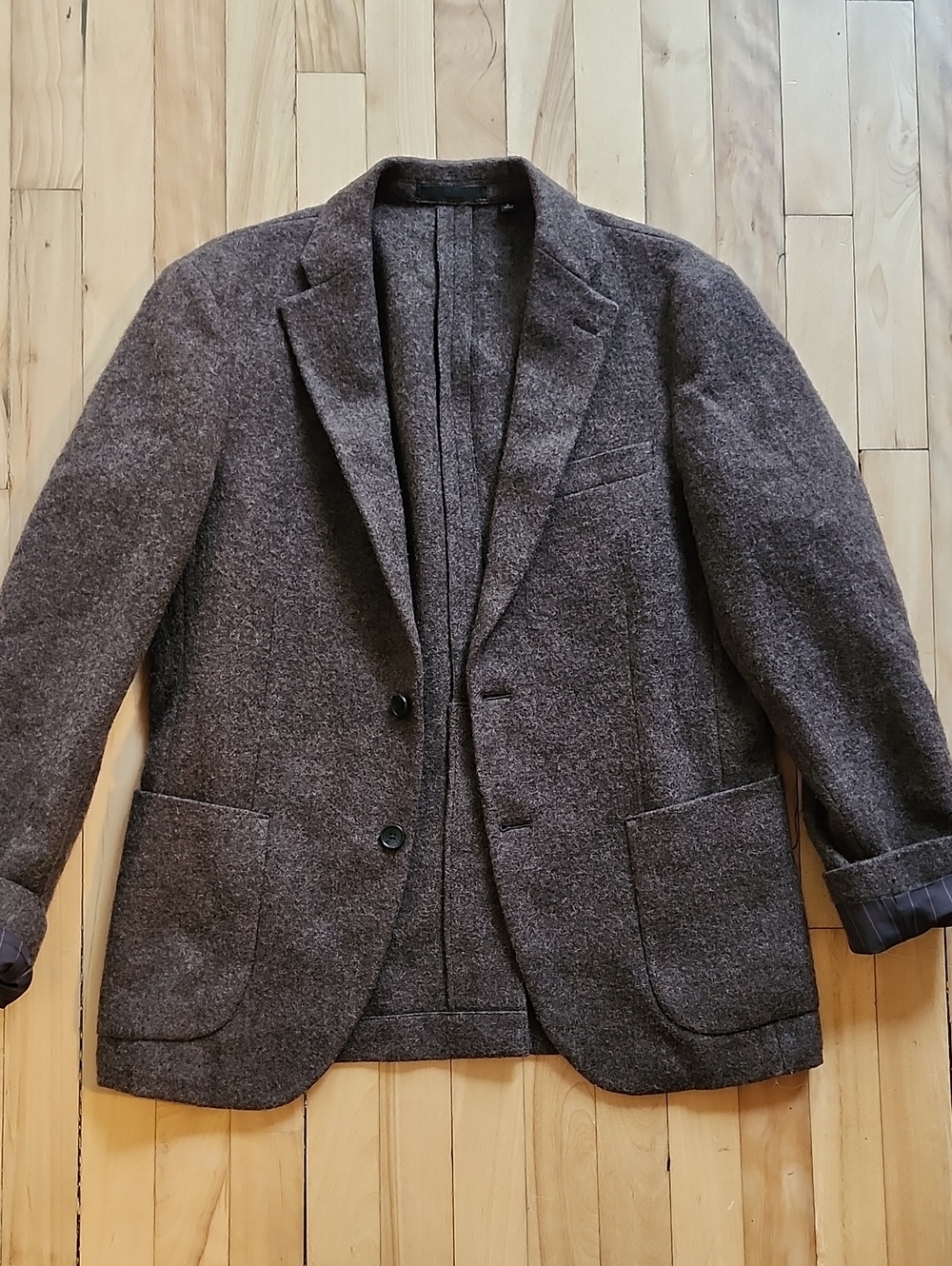 Men's Brown Textured Blazer